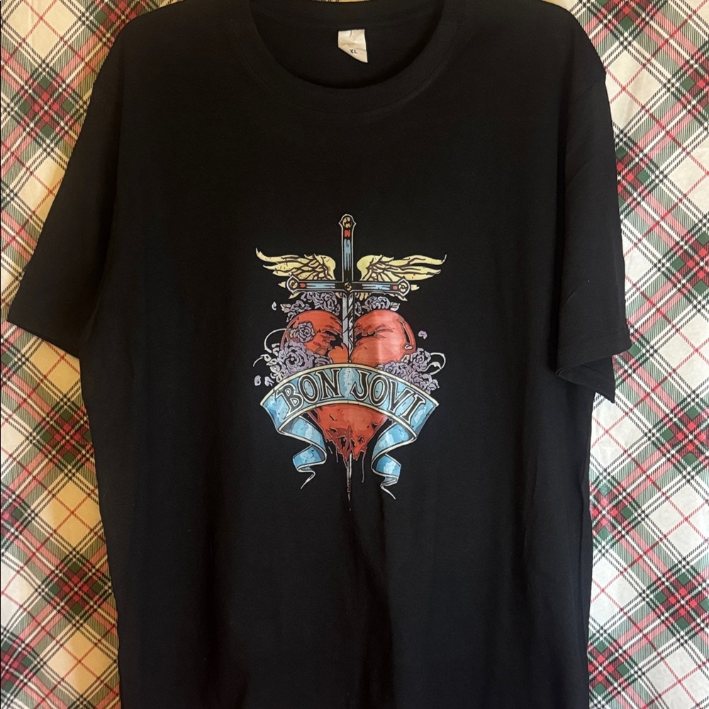 Black Bon Jovi Graphic T-Shirt